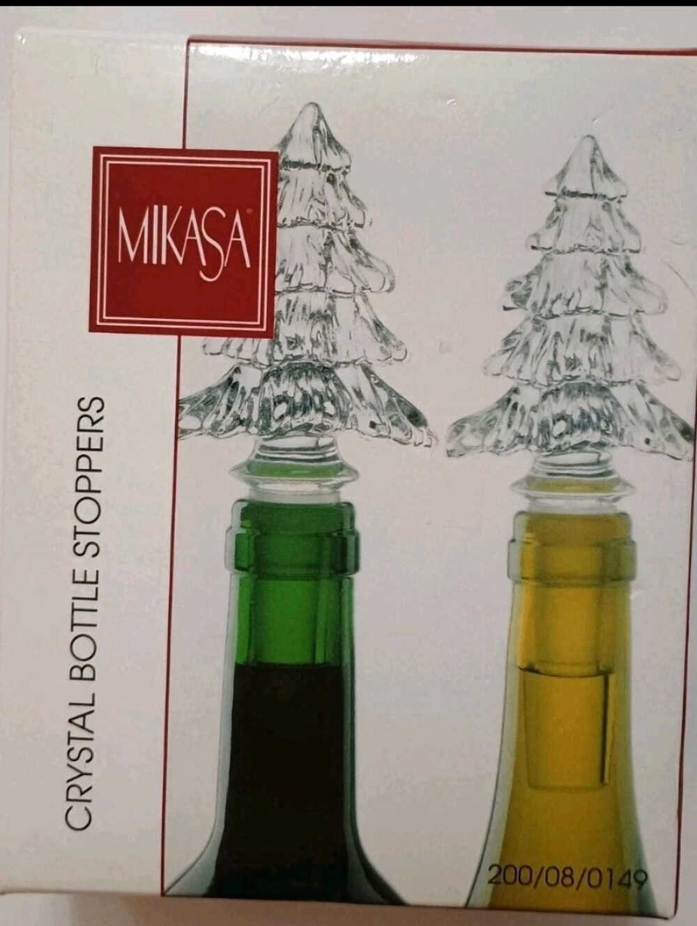 Mikasa Crystal Holiday Time Christmas Tree Liquor Wine Bottle Stopper Austria